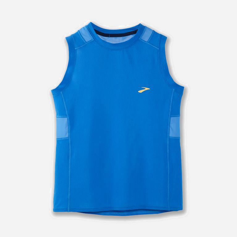 Brooks Women's Atmosphere Running Tank Top Singapore - Blue Bolt (46170-SLXH)